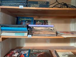 Shelf Lot of Misc Albums (Basement)