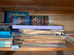 Shelf Lot of Misc Albums (Basement)