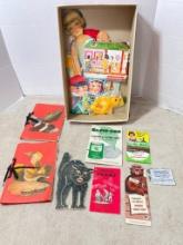 Misc Treasure Lot Incl Hand Made Books, Paper Dolls and More