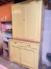 Two Piece Antique Hutch (Basement)