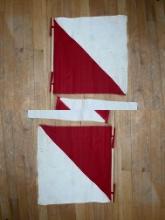 Two Vintage Nautical Flags