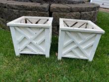 Pair of Plastic Flower Boxes