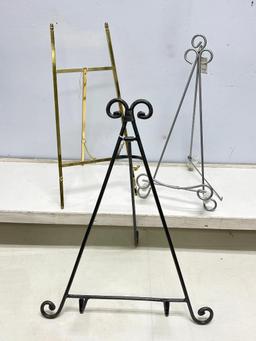 Group of Metal Easels