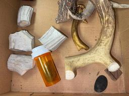 Misc Treasure Lot Of Misc Smoking Pipe Pieces and Parts incl Deer Antler, Screens and More