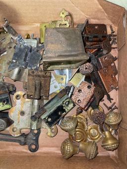 Misc Treasure Lot of Hinges, Door Latches and Misc Hardware