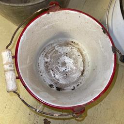 Three Buckets Incl Galvanized and Enamel