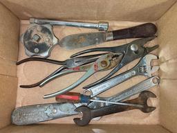Group of Misc Rachets, Pliers, Wrenches and More