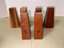 Hand Made Wooden Salt/Pepper Shakers (Missing Stoppers)