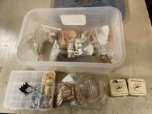 Misc Treasure Lot Incl Thimbles, Wood Dowls and More