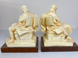 Pair of Ceramic Ben Franklin Bookends