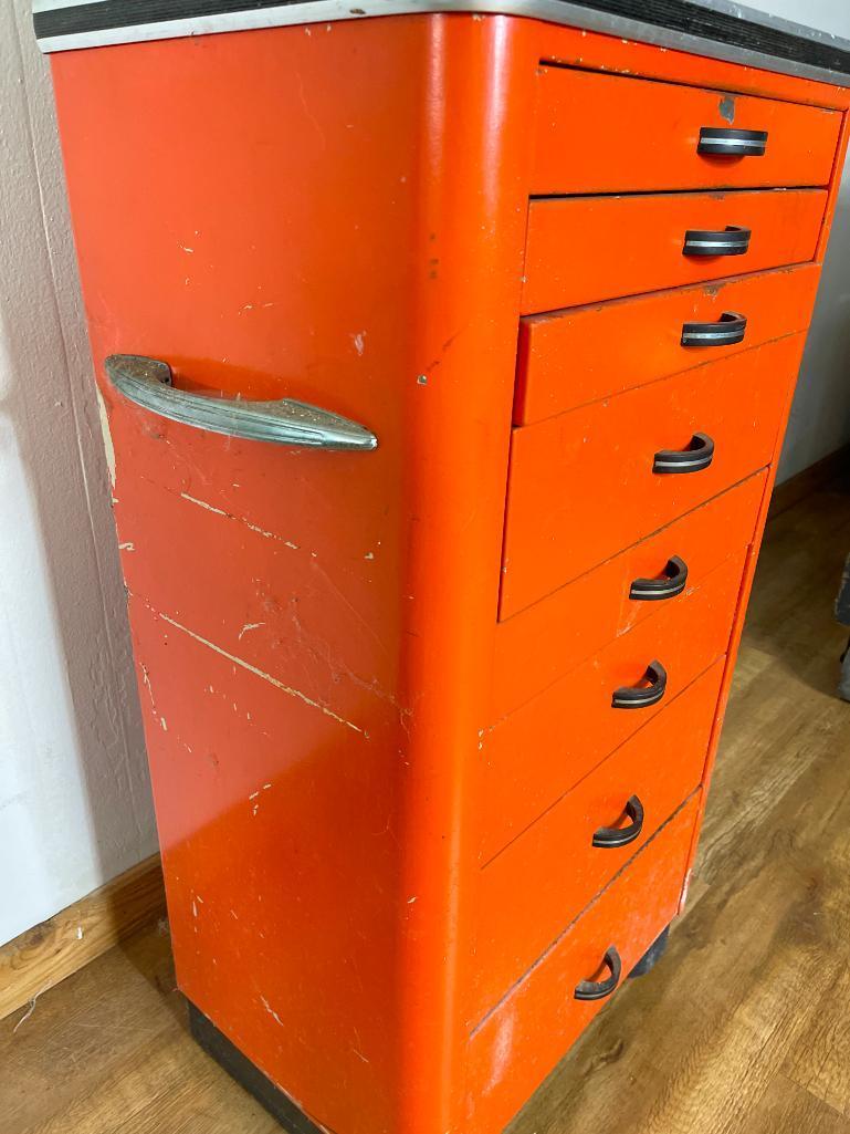 Vintage Metal Dental Cabinet