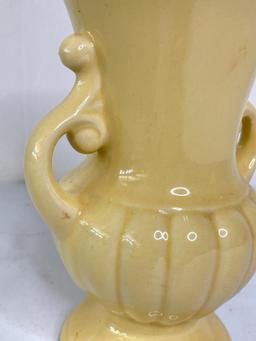 Double Handle Pottery Vase Marked "USA'