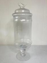 Clear Glass Lidded Canister