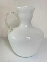 Pitcher with Glass Applied Handle