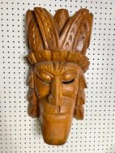 Wooden Wall Mounted Mask