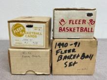 Group of 4 1990 Fleer Basketball Complete Sets (Missing Michael Jordan)