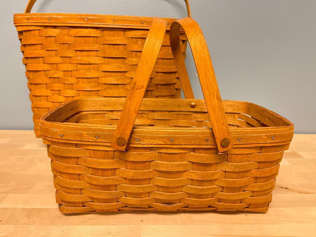 Group of 2 Longaberger Baskets (1980s)