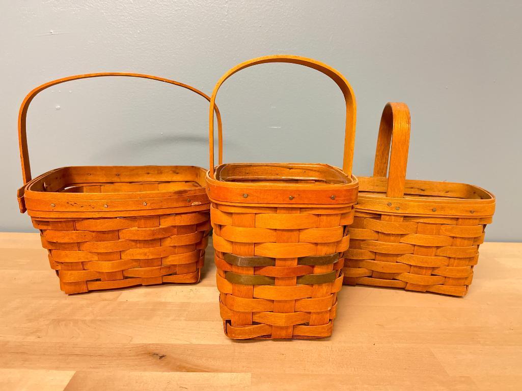 Group of 3 Longaberger Baskets (1990s)