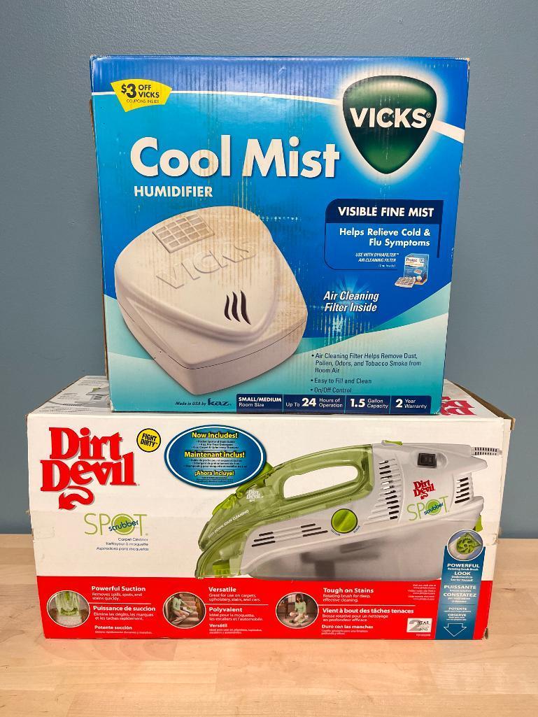 Humidifier and Dirt Devil Spot Scrubber