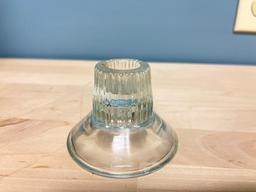 Group of Glass Taper Candle Holders