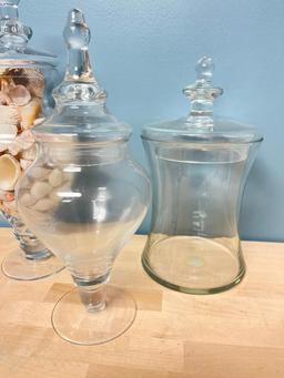 Group of 3 Glass Jars