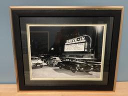 Framed Vintage Drive In Photo