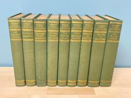 Set of 9 The Works of Robert Louis Stevenson (1912)