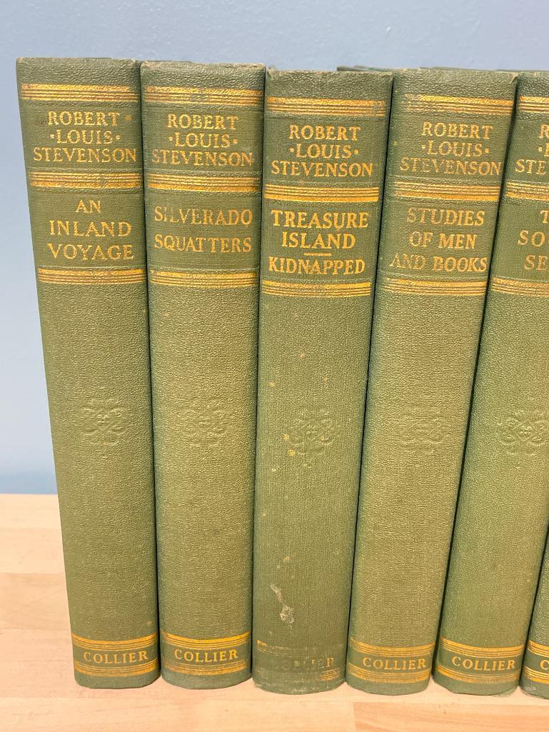 Set of 9 The Works of Robert Louis Stevenson (1912)