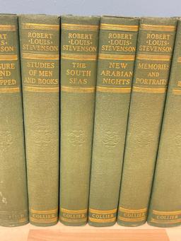 Set of 9 The Works of Robert Louis Stevenson (1912)