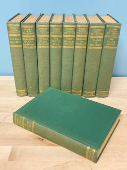 Set of 9 The Works of Robert Louis Stevenson (1912)