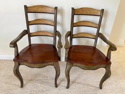 Matching Set of Wooden Captain's Chair