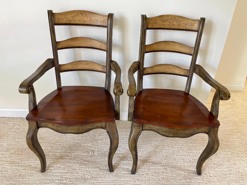 Matching Set of Wooden Captain's Chair