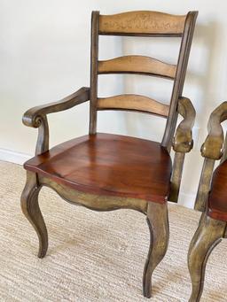 Matching Set of Wooden Captain's Chair