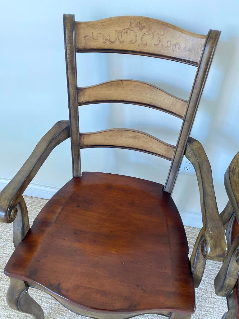 Matching Set of Wooden Captain's Chair