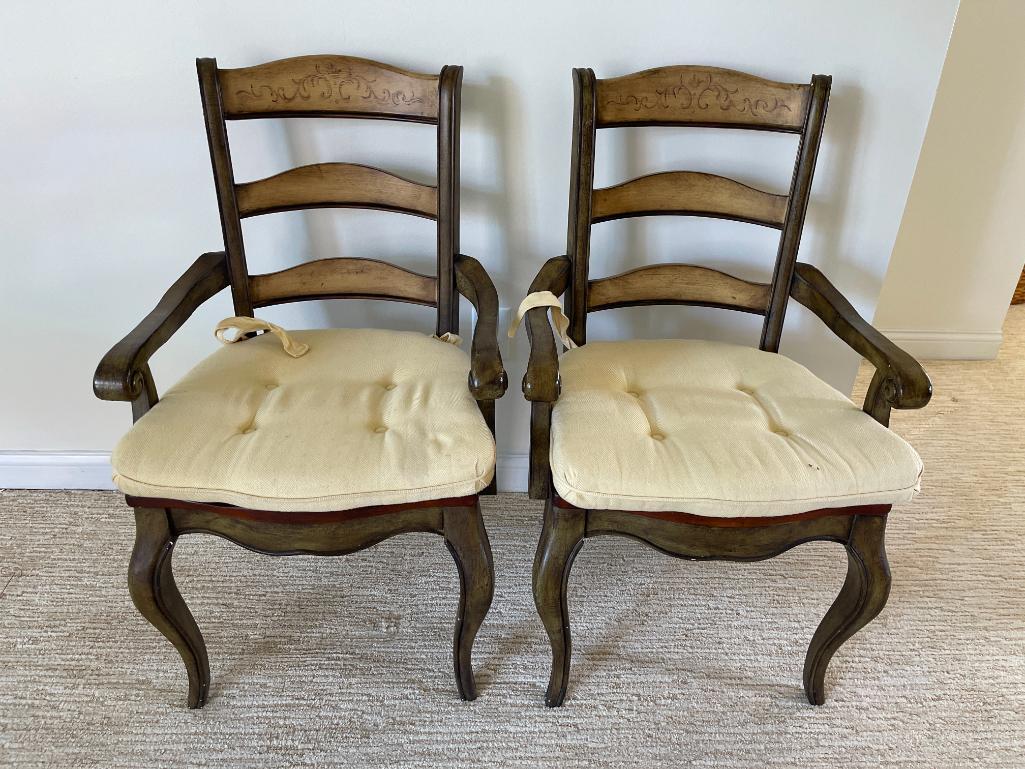 Matching Set of Wooden Captain's Chair