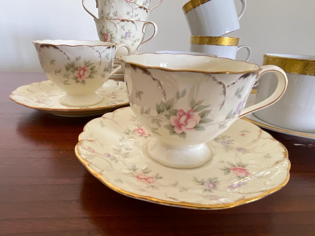 Two Groups of Tea Cups and Saucer