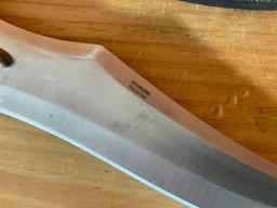 Knife with Leather Sheath