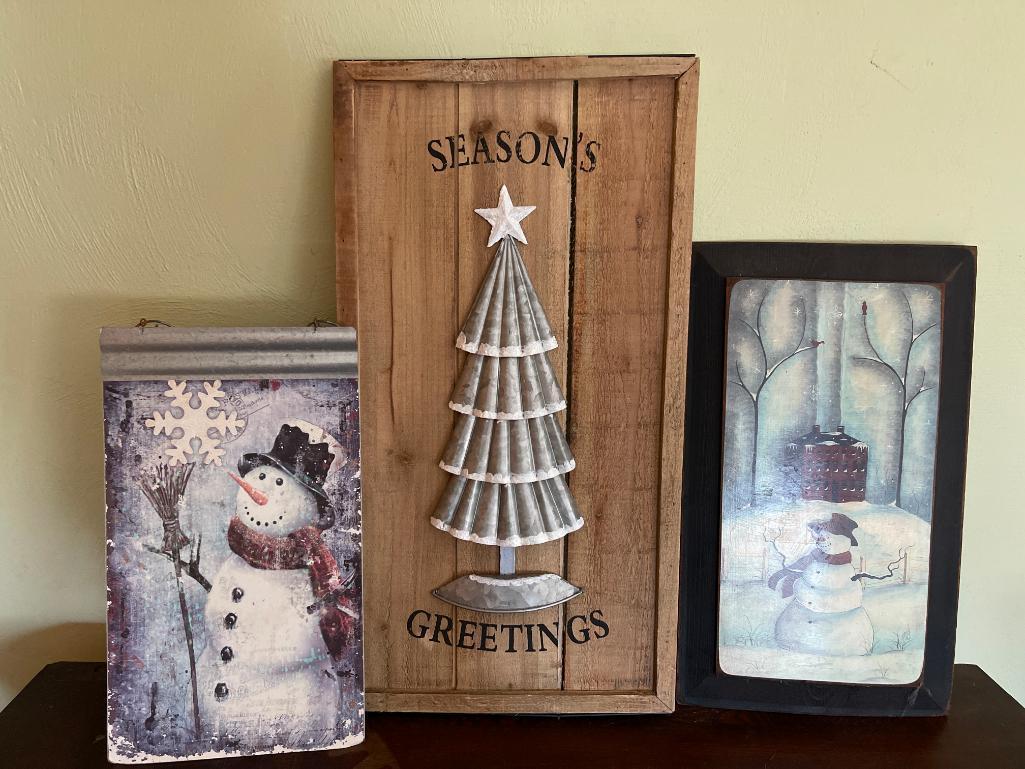 Group of 3 Christmas Signs