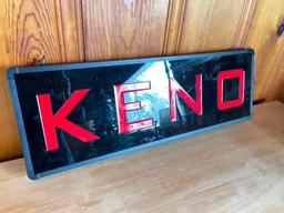 Lighted KENO Sign