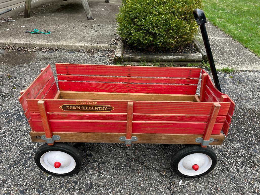 Vintage Radio Flyer Town & Country Wooden Wagon