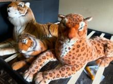 Group of Large Stuffed Tigers