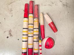 Antique Fishing Bobbers and Plastic Dart Parts