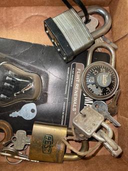 Group of Misc Master Locks w/Keys