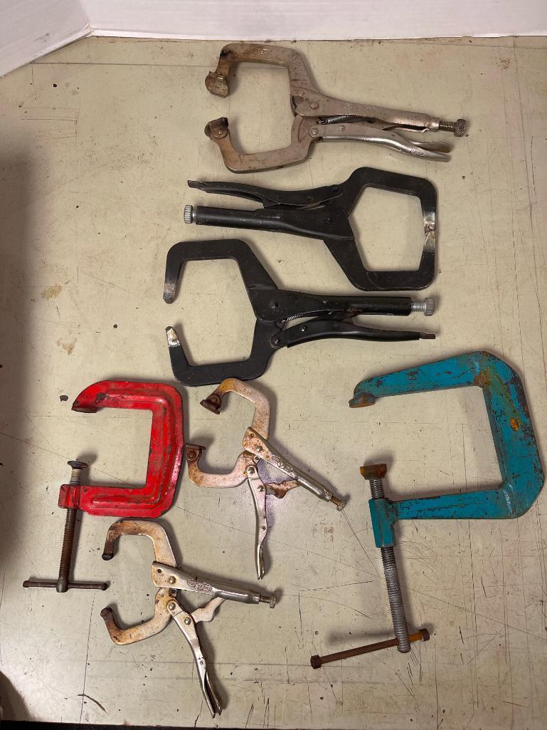 Group of Misc Sized Metal Vice Grips
