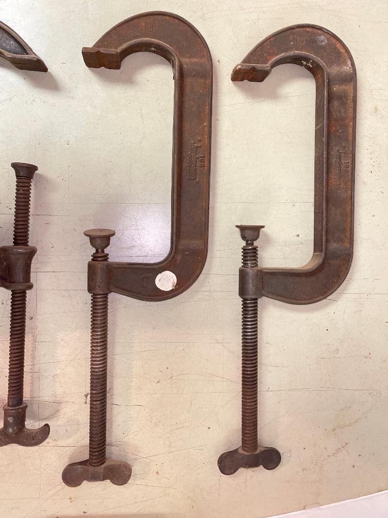 Three Vintage C Clamps by Jorgenson and R.S. & W Co.
