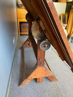 Vintage Wooden Drafting Table