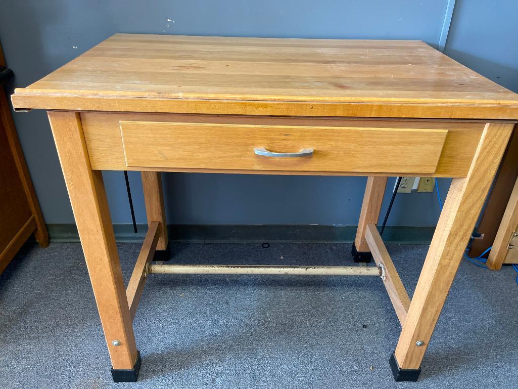 Vintage Wooden Drafting Table