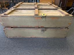 Group of 2 Wooden Military Ammunition Crates