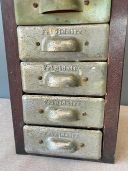 Vintage 6 Drawer Frigidaire Wooden Box