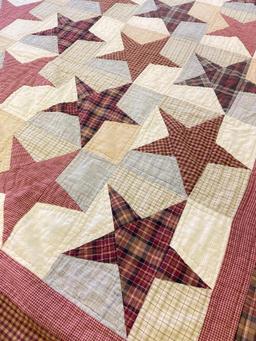 Abilene Star Quilt and 2 Pillow Shams - Super King Size